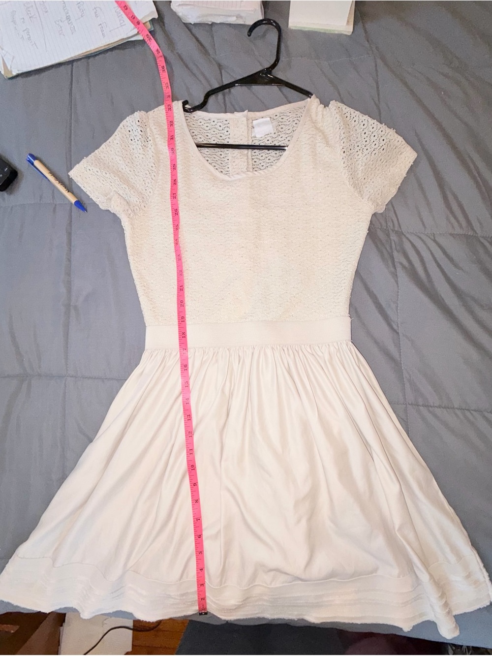 Cooperative Cream Lace Fit & Flare Skater Dress Women’s Medium - Picture 4 of 6